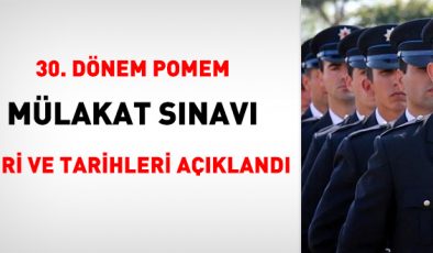 30. Dönem POMEM Giriş Sınavı Bilgileri