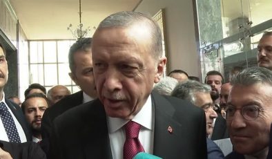 Erdoğan, Meclis Çıkışında Basın Mensuplarının Sorularını Yanıtladı