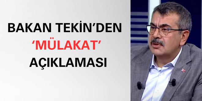 Milli Eğitim Bakanı Yusuf Tekin’den Öğretmen Alımları ve Okul Yemeği Açıklamaları